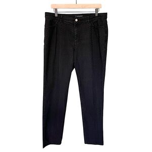 Lafayette 148‎ Women’s Straight Leg Snakeskin Pants in Black Size 14
